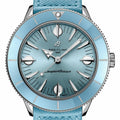 Breitling Superocean Heritage '57 Pastel Paradise Blue Dial Blue Leather Strap Watch for Women - A10340161C1X1