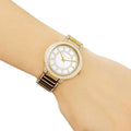Michael Kors Kerry Mother of Pearl Dial Gold Steel Strap Watch for Women - MK3312