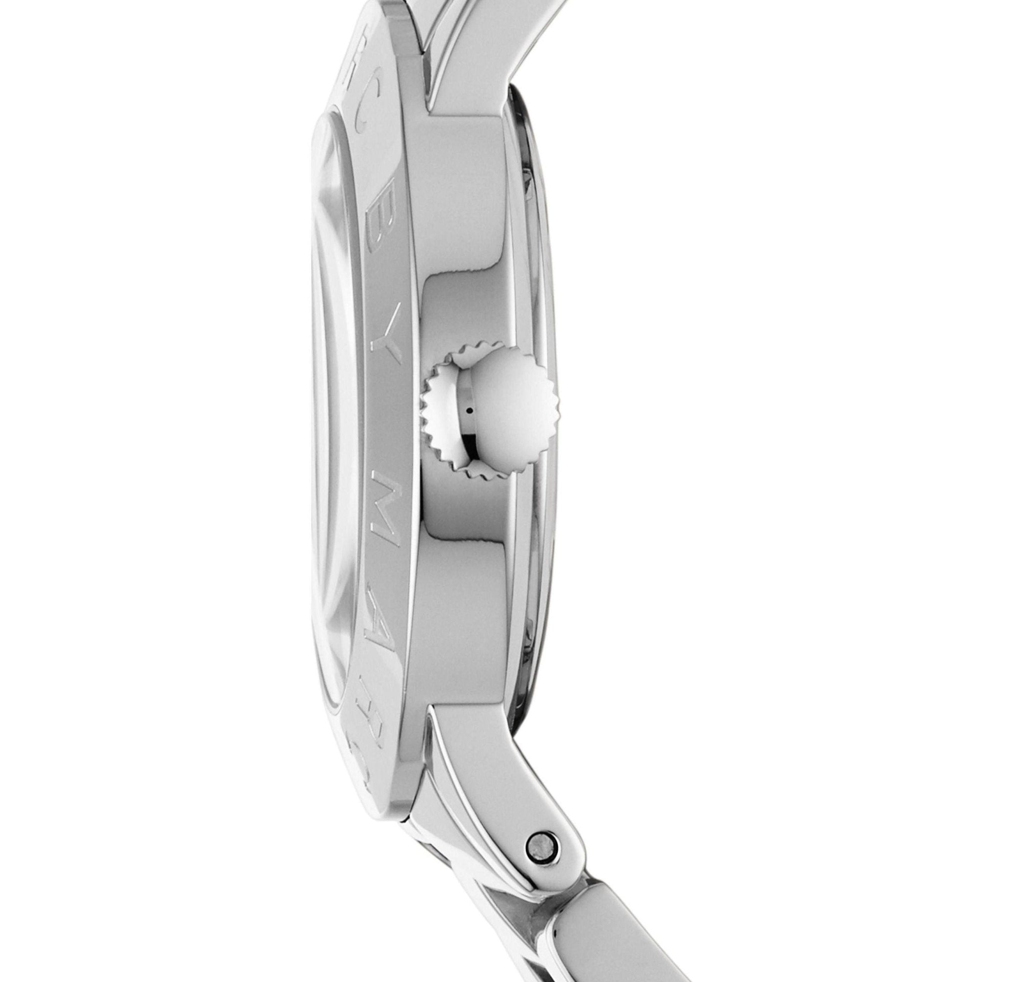 Marc Jacobs Amy Red Dial Silver Steel Strap Watch for Women - MBM3302