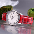 Tissot Couturier White Dial Red Leather Watch For Women - T035.210.16.011.01