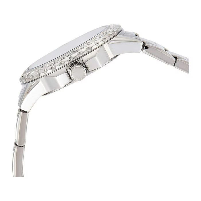 Guess Sassy Multifunction Quartz Silver Dial Silver Steel Strap Watch For Women - W0705L1