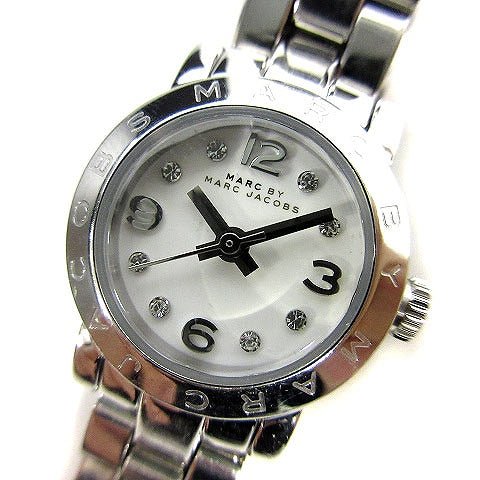 Marc Jacobs Amy Dinky White Dial Silver Steel Strap Watch for Women - MBM3225