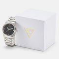 Guess Connoisseur Analog Black Dial Silver Steel Strap Watch For Men - GW0542G1