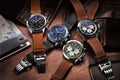 Breitling Super Avi B04 Chronograph GMT 46 Mosquito Black Dial Brown Leather Strap Watch for Men - YB04451A1B1X1