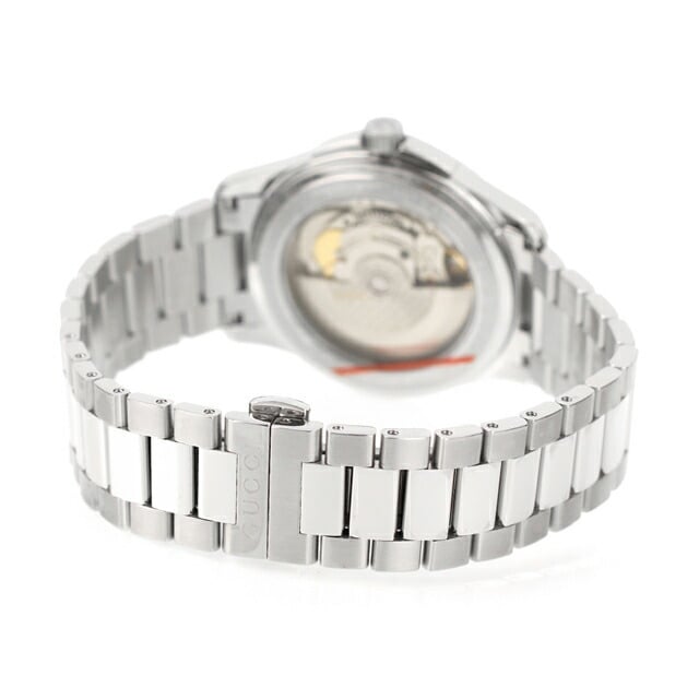 Gucci G Timeless Automatic Brown Dial Silver Steel Strap Watch For Women - YA126431A
