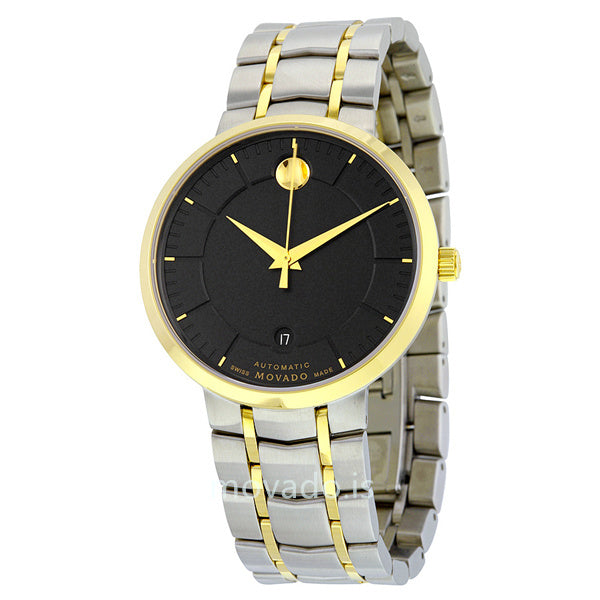 Movado 1881 Automatic Black Dial Two Tone Steel Strap Watch For Men - 0606916
