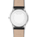 Movado Museum Blue Dial Black Leather Strap Watch For Men - 607013