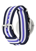 Daniel Wellington Classic Trinity White Dial Three Tone Nylon Strap Watch For Women - 0609DW