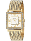 Guess White Dial Gold Mesh Bracelet Watch For Women - W0826L2