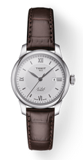 Tissot T Classic Le Locle Automatic Silver Dial Brown Leather Strap Watch For Women - T006.207.16.038.00