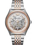 Emporio Armani Meccanico White Dial Two Tone Stainless Steel Watch For Men - AR60002