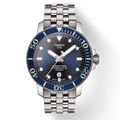 Tissot T Sport Seastar 1000 Powermatic Silicium Blue Dial Silver Steel Strap Watch For Men - T120.407.11.041.01