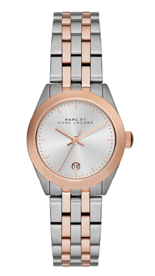 Marc Jacobs Peeker Silver Dial Two Tone Steel Strap Watch for Women - MBM3375