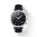 Tissot Tradition Chronograph Black Dial Black Leather Strap Watch For Men - T0636171605700
