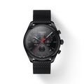 Tissot T Classic PR 100 Chronograph Black Dial Black Mesh Bracelet Watch For Men - T101.417.33.051.00