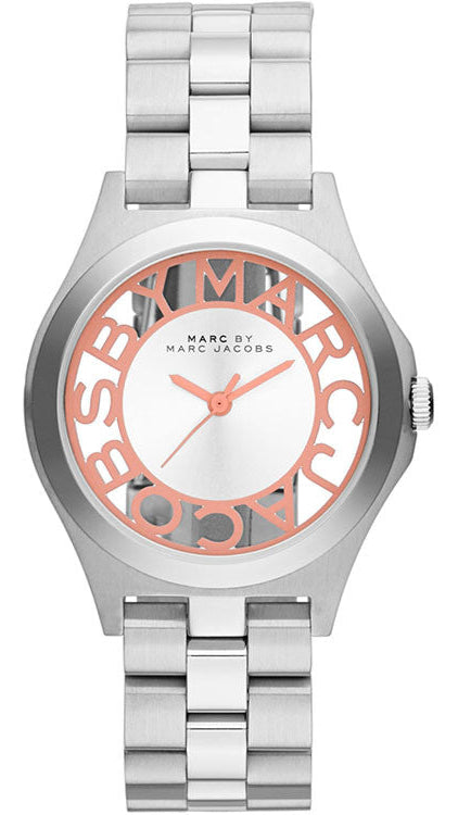 Marc Jacobs Henry Silver Dial Silver Steel Strap Watch for Women - MBM3294