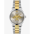 Gucci G Timeless Silver Dial Two Tone Steel Strap Watch For Women - YA126599