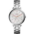 Fossil Jacqueline Multifunction White Dial Silver Steel Strap Watch for Women - ES3738