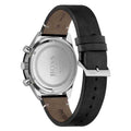 Hugo Boss Chronograph Black Dial Black Leather Strap Watch for Men - 1513864