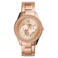 Fossil Stella Rose Gold Dial Rose Gold Steel Strap Watch for Women - ES3590