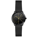 Calvin Klein Minimal Black Dial Black Mesh Bracelet Watch for Women - K3M224X1