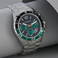 Coach Kent Green Dial Silver Steel Strap Watch for Men - 14602557