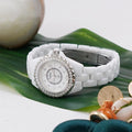 Chanel J12 Diamonds Quartz White Dial White Steel Strap Watch for Women - J12 H2572