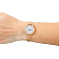 Marc Jacobs Betty White Dial Rose Gold Steel Strap Watch for Women - MJ3496