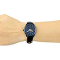 Fossil Tailor Blue Dial Blue Leather Strap Watch for Women - ES4092
