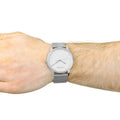Calvin Klein City Chronograph White Dial Silver Mesh Bracelet Watch for Men - K2G2G126