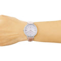 Fossil Jacqueline Blush Mother of Pearl Dial Pink Leather Strap Watch for Women - ES4151