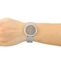 Calvin Klein Minimal Grey Dial Silver Mesh Bracelet Watch for Women - K3M221Y3