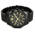 Michael Kors Lexington Chronograph Black Dial Black Steel Strap Watch for Men - MK8603