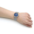 Versace Meander Blue Dial Silver Mesh Bracelet Watch for Women - VELW00520