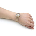 Versace Mini Virtus Quartz White Dial Gold Steel Strap Watch For Men - VET300221