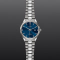 Tudor Style Automatic Diamonds Blue Dial Silver Steel Strap Watch for Men - M12710-0017