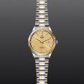 Tudor Style Automatic Diamonds Gold Dial Two Tone Steel Strap Watch for Men - M12713-0007