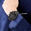 Maserati Epoca Chronograph Black Dial Black Mesh Strap Watch For Men - R8873618013
