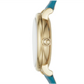 Marc Jacobs Roxy Silver Dial Green Leather Strap Watch for Women - MJ1633