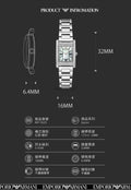 Emporio Armani Empire Mother of Pearl Dial Silver Steel Strap Watch For Women - AR11625