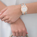Marc Jacobs Amy Silver Dial Two Tone Steel Strap Watch for Women - MBM3194