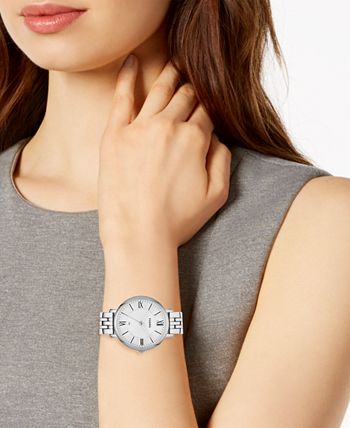 Fossil Jacqueline White Dial Silver Steel Strap Watch for Women - ES3433