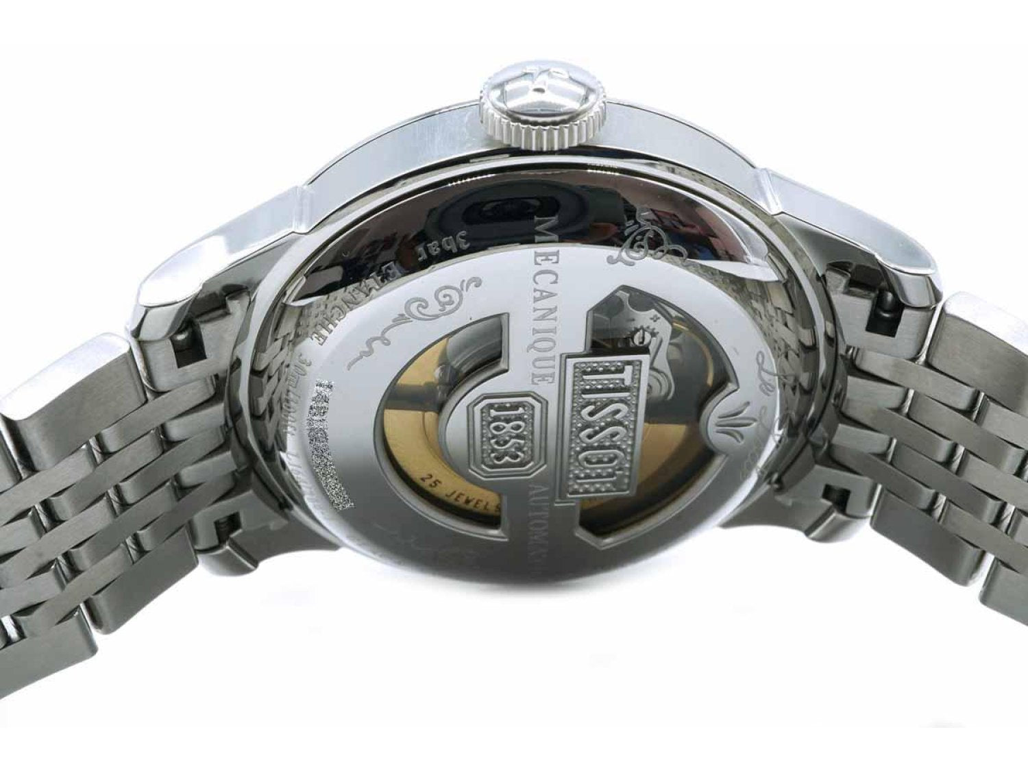 Tissot T Classic Le Locle Powermatic 80 Black Dial Silver Steel Strap Watch For Women - T41.1.483.53