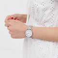 Marc Jacobs Roxy White Dial Silver Steel Strap Watch for Women - MJ3521