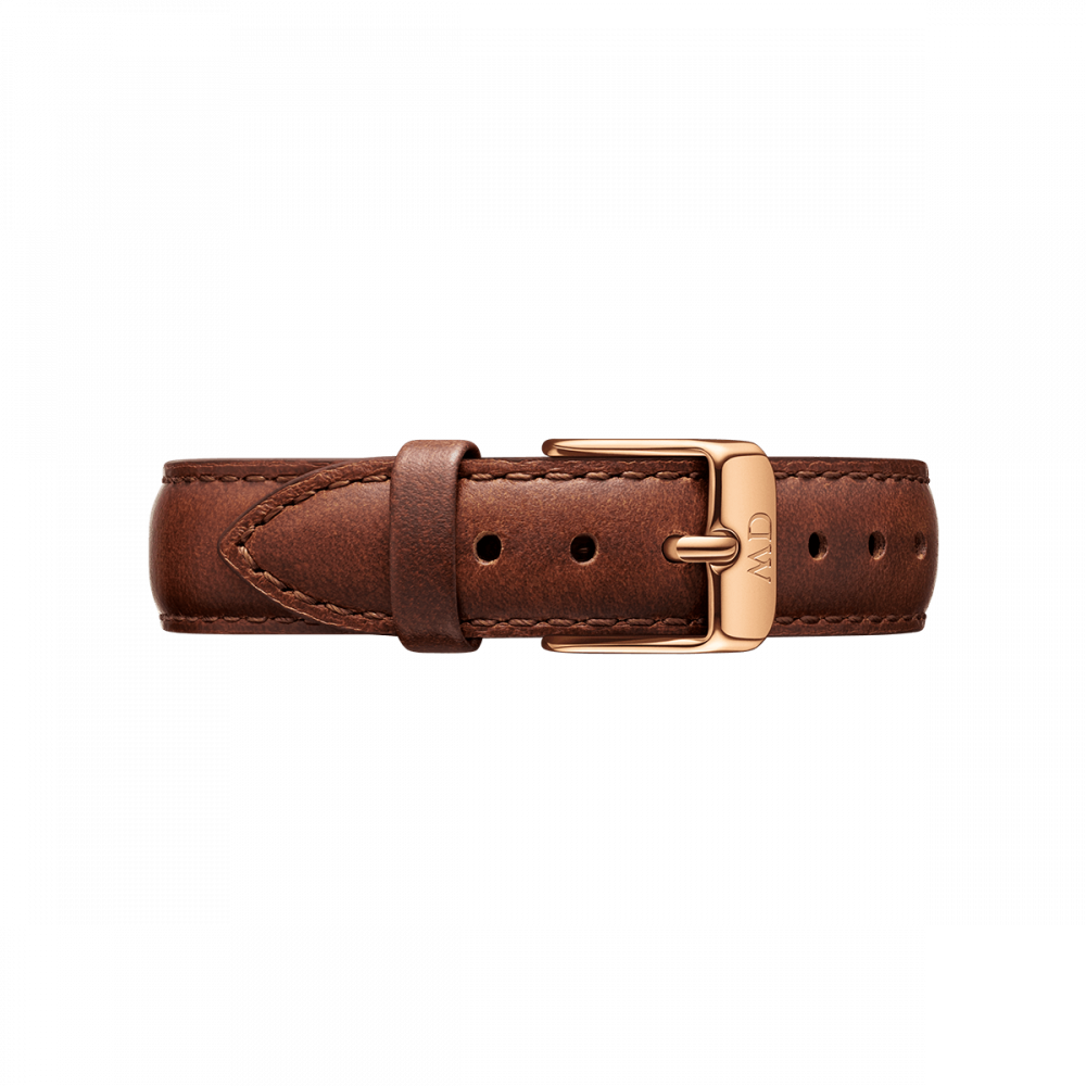Daniel Wellington Petite St Mawes White Dial Brown Leather Strap Watch For Women - DW00100175