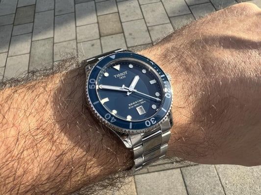 Tissot Seastar 1000 Blue Dial Silver Steel Strap Watch For Men - T120.410.11.041.00