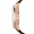 Armani Exchange Hampton Chronograph Blue Dial Brown Leather Strap Watch For Men - AX2172