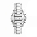Michael Kors Lexington Chronograph Green Dial Silver Steel Strap Watch for Women - MK9152