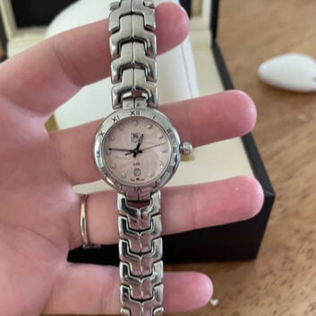 Tag Heuer Link Diamonds Pink Dial Silver Steel Strap Watch for Women - WAT1415.BA0954