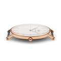 Daniel Wellington Classic Swansea White Dial Two Tone Nylon Strap Watch For Women - 0504DW